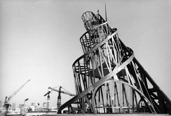 Christopher Cross, Jeremy Dixon, Sven Rindl, Peter Watson, Christopher Woodward, Model of Tatlins Monument to the Third International, 1971. Exhibition Art in Revolution, Haywood Gallery, London